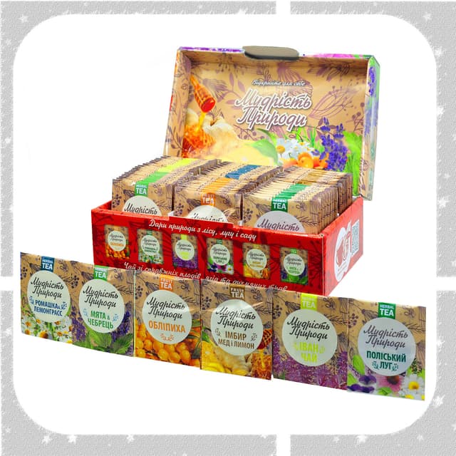 Подарунковий набір чаю, трав'яний чай Ексклюзивний сувенір, 72 шт