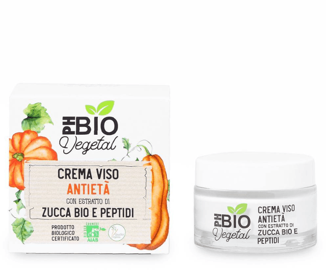 Антивіковий крем для обличчя з органічним екстрактом гарбуза та пептидами Італія
