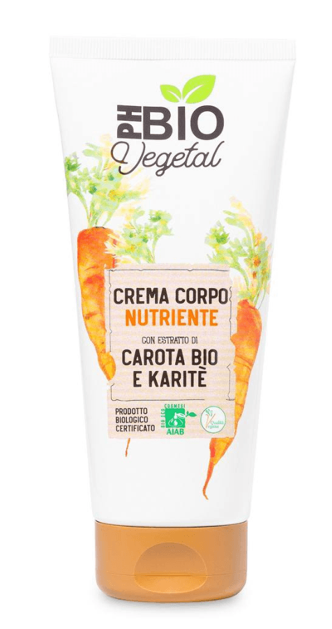 Поживний крем для тіла з органічним екстрактом моркви та олією ши, Італія