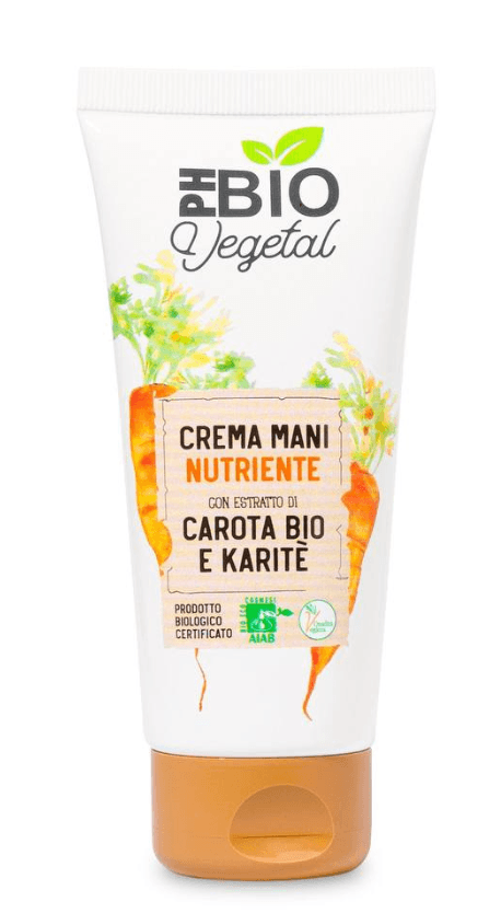 Поживний крем для рук з органічним екстрактом моркви та олією ши, Італія