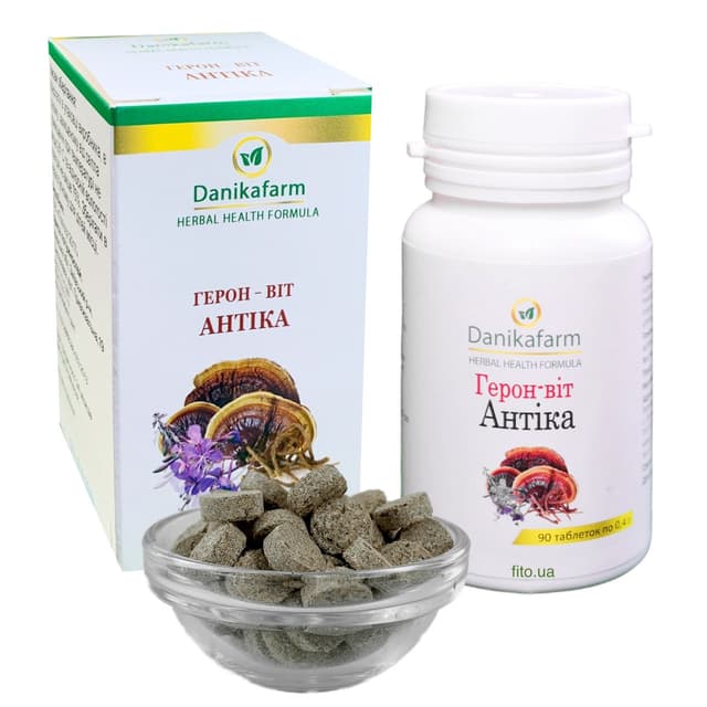 Геронвіт Антика від пухлин 90 шт (рейші, омела, цинк, калію йодид)